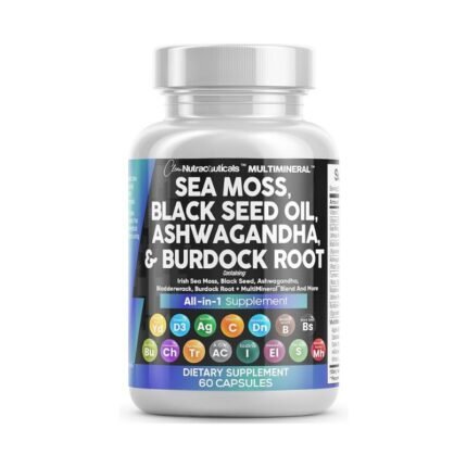 Sea Moss 3000mg Black Seed Oil 2000mg Ashwagandha 1000mg
